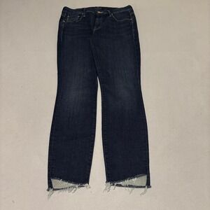 Mother The Looker Ankle Step Fray Jeans Womens Size 28 Bombay Lost And Found